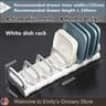 Retractable Drawer Dishes  Bowls Storage Holder  Adjustable Kitchen Cabinet Dish Rack 9