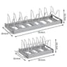 Expandable Cookware  Pot Lid Organizer Rack  7 Adjustable Compartments Storage Holder 7