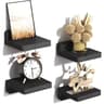 Premium White Floating Shelves Set  Rustic Wood WallMounted Storage Display Rack For Bedroom Living 10