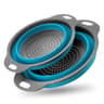 Silicone Round Folding Fruit  Vegetable Drain Basket  Collapsible Kitchen Colander Strainer 9