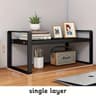Iron Office Desk Storage Rack  MultiTier Shelving Unit For Office Supplies Books  Decor 13