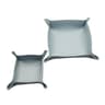 Multifunctional Folding Leather Storage Tray  Desktop Catchall Valet Tray  Jewelry Organizer 12