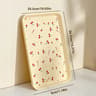 WORTHBUY Plastic Serving Tray  Cherry Pattern Fruit Dessert Plate  Luxury Countertop Vanity Organiz 9