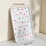 WORTHBUY Plastic Serving Tray  Cherry Pattern Fruit Dessert Plate  Luxury Countertop Vanity Organiz 11