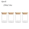Square WideMouth Food Storage Containers  Stackable Sealed Glass Spice Jar Set  Coffee Bean Contain 8