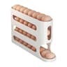 4Layer AutoRolling Egg Dispenser  Large Capacity Stackable Refrigerator Egg Storage Rack 6