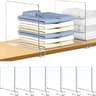 Transparent Closet Shelf Divider And Wardrobe Organizer Baffle Set 9