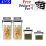 Thick Sealed Storage Tank  Transparent Square Kitchen Grain Container 19