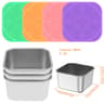 Stainless Steel Snack Containers  Leakproof Salad Dressing Box Set 6