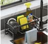 Sink Cleaning Tools Storage Rack Kitchen Multifunctional Stainless Steel Drain Rack 9