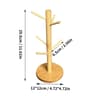 Mug Tree Holder  Bamboo Coffee Cup Rack And Countertop Organizer 7
