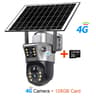 4G WiFi Solar Camera Dual Lens Outdoor 8MP 4K Battery IP Camera With Night Vision And Motion Detect 8