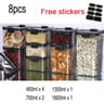Plastic Food Storage Kitchen Container  Bulk Cereal Jar Set 13