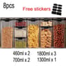 Plastic Food Storage Kitchen Container  Bulk Cereal Jar Set 15