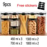 Plastic Food Storage Kitchen Container  Bulk Cereal Jar Set 16