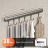 WallMounted Space Aluminum Hanging Rod  Removable Hook Rack 6