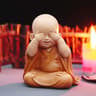 Creative Mini Adorable Baby Monk Figurine Ornament 7