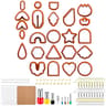 DIY Geometric Hollow Polymer Clay Earring Cutters Set 8