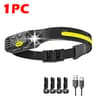 Panoramic COB LED 5Mode Motion Sensor Rechargeable Headlamp 7