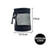 Black Golf Ball Pouch Bag With Mesh Nylon 7