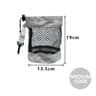 Black Golf Ball Pouch Bag With Mesh Nylon 14