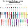 10Pc Creative Bead Ballpoint Pen Sets  DIY Colored Wooden Bead School  Office Supplies 8