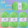 4Pack 400g Colorful Shiny Hollow Cotton Yarn 100g Roll For DIY Crochet Bags Hats Cushions And Place 10