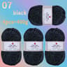4Pack 400g Colorful Shiny Hollow Cotton Yarn 100g Roll For DIY Crochet Bags Hats Cushions And Place 12