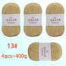 4Pack 400g Solid Color Hollow Cotton Yarn 100g Roll For DIY Crochet Bags Hats Tableware Mats And Sl 13
