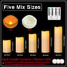 10 To 60 Pcs 3 To 7 Inch LED Flameless Pillar Candles Flickering Candlelight Set For Weddings Conce 14