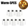 1 To 10 PCS Outdoor Solar Powered LED Tea Light Candles Realistic Flickering Lights For Patio Garde 10