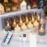 Rechargeable LED Flameless Candle Set With Timer Remote And Black Votive Cups For Indoor Home Decor 11