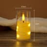 Flameless LED Candle With Star String Light Fairy Lights Battery Flickering Lamp For Wedding Campin 7
