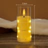 Flameless LED Candle With Star String Light Fairy Lights Battery Flickering Lamp For Wedding Campin 8