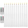 Flameless LED Taper Candles With Remote Control Battery Operated Flickering Wick Lights For Holiday 9