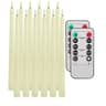 Flameless LED Taper Candles With Remote Control Battery Operated Flickering Wick Lights For Holiday 11