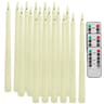 Flameless LED Taper Candles With Remote Control Battery Operated Flickering Wick Lights For Holiday 12