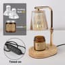 50W Glass Candle Warmer Lamp With Timer  Dimmable Control Cozy Electric Melting Light For Bedroom D 10