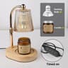 50W Glass Candle Warmer Lamp With Timer  Dimmable Control Cozy Electric Melting Light For Bedroom D 12