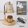 50W Glass Candle Warmer Lamp With Timer  Dimmable Control Cozy Electric Melting Light For Bedroom D 13