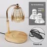 50W Glass Candle Warmer Lamp With Timer  Dimmable Control Cozy Electric Melting Light For Bedroom D 15