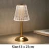 Nordic Crystal Rechargeable Golden LED Lamp Touch Dimmable Table Light 7
