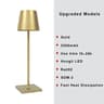 Cordless LED Dimmable Table Lamp Metallic Black Night Light For Indoor Outdoor Restaurant 8