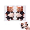 2Piece 3D Cute Chubby Shiba Inu Silicone Stickers SelfAdhesive AntiCollision Bumper Decals 9
