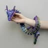88CM 3D Printed Gem Dragon Crystal Fidget Toy Articulated Flexible Desktop Figurine Gift 13
