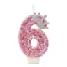 Pink Crown Numeral Birthday Candle Creative Princess Party Cake Topper Decoration 12