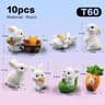 Cute Mini Easter Rabbit Figurine Fairy Garden  Kawaii Desktop Decoration 21