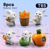 Cute Mini Easter Rabbit Figurine Fairy Garden  Kawaii Desktop Decoration 22