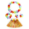Hawaiian Grass Skirt  Flower Leis Costume Set For Kids Luau Dance Party 40cm 13