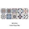10Pcs Blue  Gray Matte Surface Tile Stickers Peel  Stick Floor  Wall Decals 1